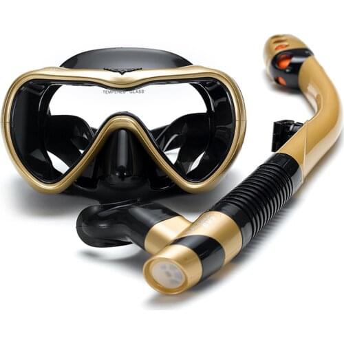 Professional Scuba Diving Mask Silicone Mask Snorkel Anti-Fog Diving Mask Snorkel Full Dry Tube Underwater Swimming Equipment