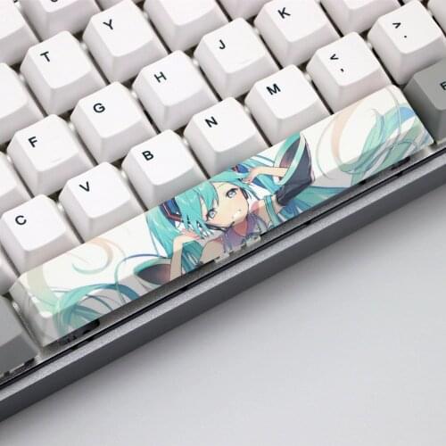 PBT Five sides Dye-subbed Space bar 6.25U cherry profile keycap for diy mechanical keyboard keycaps