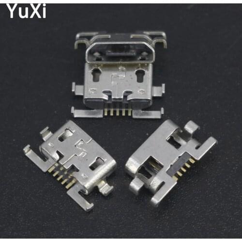 YuXi 10pcs Micro USB Jack 5pin Socket Reverse insertion flat 5 Pin USB Female Connector Port For Motorola G2 G+1 XT1063 XT1068