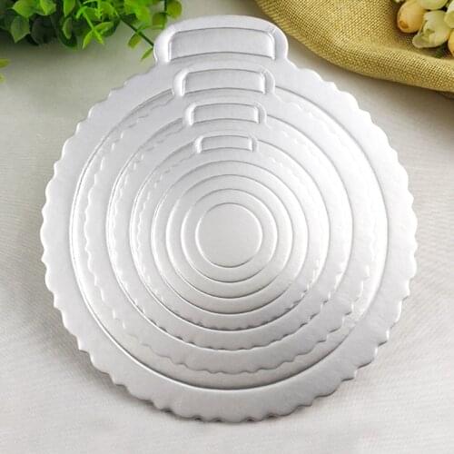 SHENHONG Silver Pastries Displays Tray 16-35 CM Golden Round Cake Cardboard Cheesecake Mousse PlateTurntable Cake Base Board