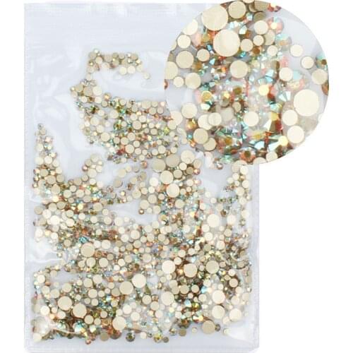 Mixed ss4-ss20 Non Hotfix Rhinestone Nail Jewelry flat back Nail Art Crystal Decorations Stones For DIY Nails Decoration