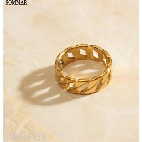 SOMMAR 2020 fashion new Gold Filledfemale women\s rings circular and wave prices in euros accessories
