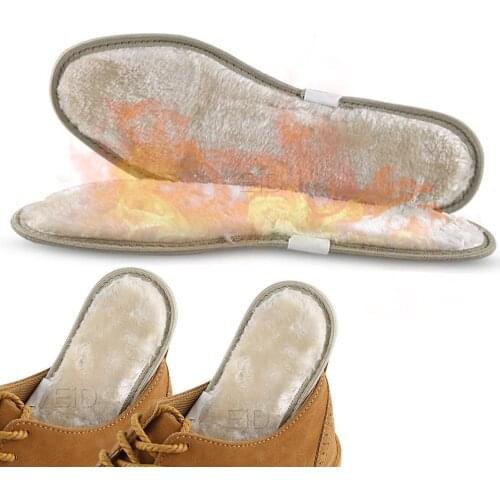 EiD Heated Insoles for Keep Warm Heated Cashmere Thermal Insoles Thicken Soft Breathable Winter Sport Shoes Insert For Man Woman
