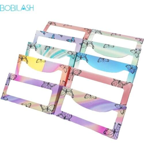 50/100Pcs Eyelash Packaging Box Wholesale Butterfly Series Bulk Empty Box 25mm Mink Eyelashes Cases False Lashes Paper Box