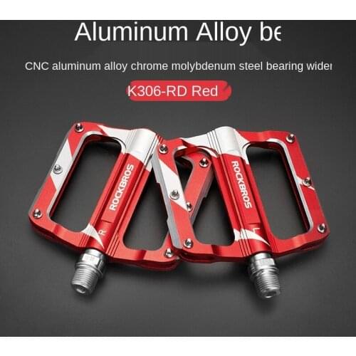 ROCKBROS Bike Pedals MTB Aluminum CNC Alloy Sealed DU Bearing MTB Pedals Non-slip Spikes Wearable Pedals Bike Accessories