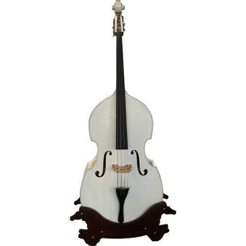 Rare White 3/4 Upright Double Bass Super Value Plywood Bass body Maple Head Natrual Ebony Fingerboard Contrabass all Accessories