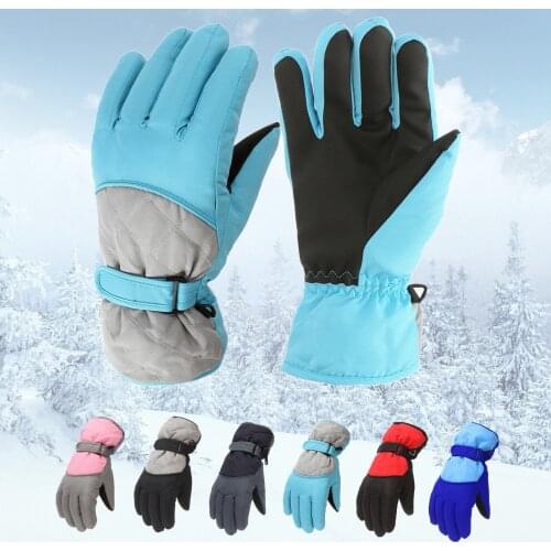Girls Boys Waterproof Warm Gloves Winter Ski Gloves Snow Kids Windproof Skiing Snowboard Gloves Riding Gloves Age 6-11 Years
