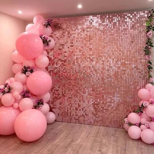 1M*2M Wall Background Curtain Birthday Party Wedding Backdrop Decorations Square Sequin Curtain DIY Bachelorette Party Backdrop