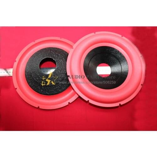 2 pieces 10" 10 inches Subwoofer loudspeaker Bass Speaker red big foam surround paper cone Center hole diameter:51mm