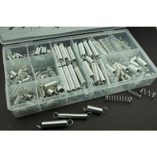200PCS/Lot Spring Assortment Kit Compression & Extension Carburator Flat Hoop Set with box