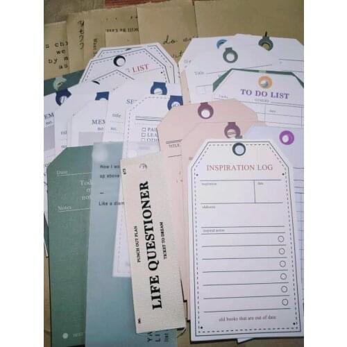 230 Pcs Retro Kraft Paper Notes Label Vintage Ticket Planner Material Diy Journal Scrapbooking Diary Decoration Paper