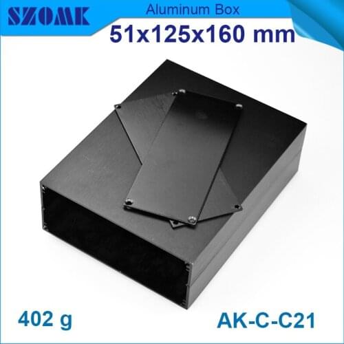4pcs/lot brushed aluminium switch enclosure for diy electrical pcb broad distribution box 51*125*160mm