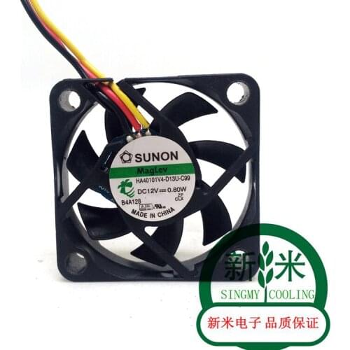 USED SUNON HA40101V4-D13U-C99 12V 0.80W 4CM 4010 3lines Ultra-thin silence cooling fan