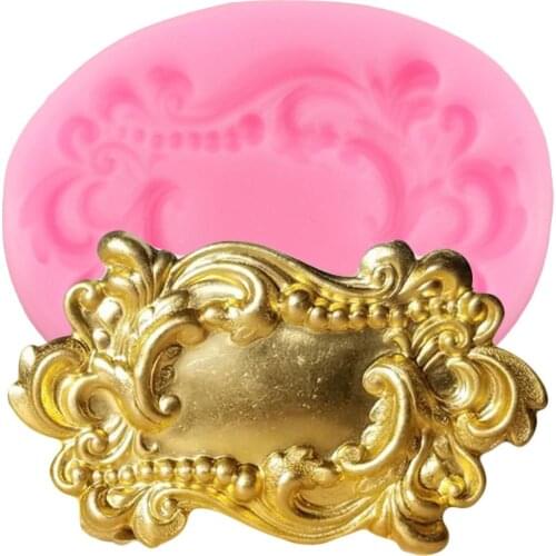 Baroque Relief Border Silicone Molds DIY Cupcake Topper Fondant Cake Decorating Tools Candy Resin Clay Chocolate Gumpaste Moulds