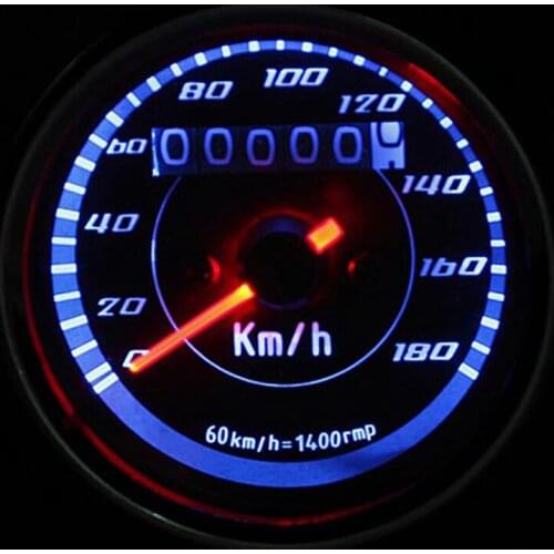 Black LED Speedometer Odometer Mechanical Multifunction Fuel Level Gauge