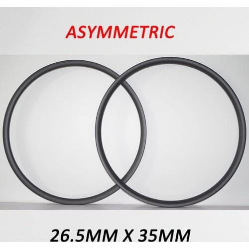 DEERACE ASYMMETRIC 27.5er/650B 26.5mm X 35mm Hookless Tubeless Carbon MTB Bicycle Wheel ASYMMETRICAL Rims for AM