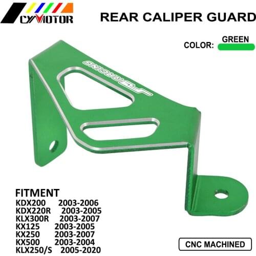 For Kawasaki KDX KLX KX KDX200 KDX220R KLX300R KX125 KX250 KX500 KLX250/S 125 200 300R 03-2020 Motorcycle CNC Rear Caliper Guard