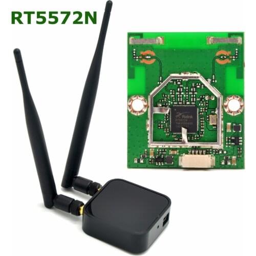 802.11a/b/g/n 300Mbps Dual Band Wireless USB WiFi Adapter for Ralink RT5572 +5dBi External WiFi Antenna for Linux/Windows 7/8/10