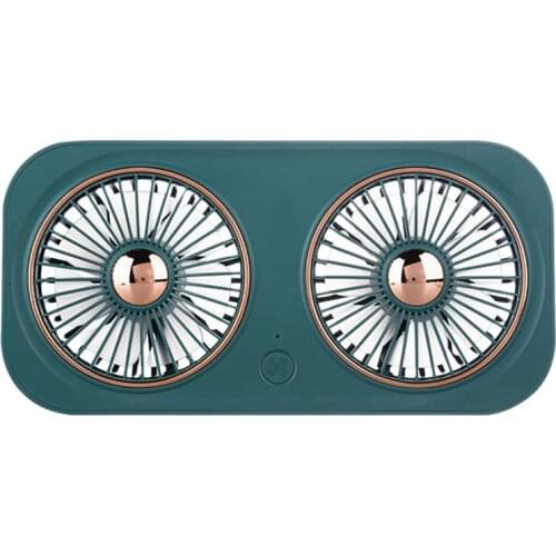 Double Leaf Fan, USB Desktop Mini Large Wind Portable Fan with Handle for Office, Bedroom