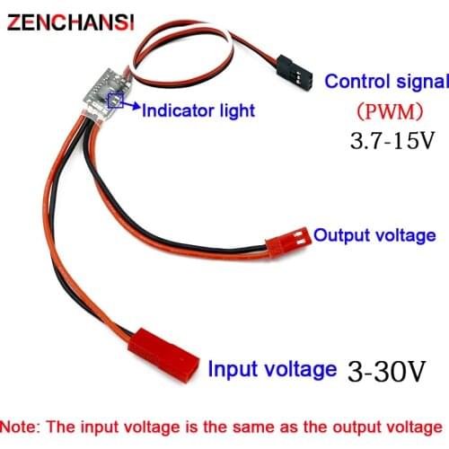 17A 1-6S Electronic Switch PWM 3-30V Input for RC FPV Models Airplane Led Light Controller Engine Switch Interruptor