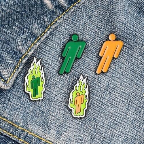 Cartoon Enamel Logo Series Fire Enamel Brooch for Woman Badge Shirt Enamel Pin Brooches for Men Metal Pin Jewelry Accesorios