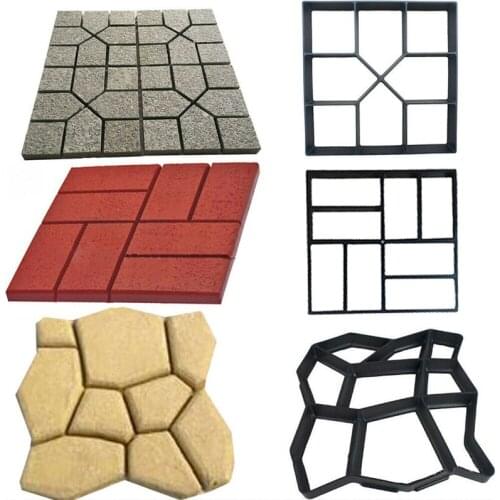 Garden Walk Pavement Mold DIY Manually Paving Cement Brick Stone Road Concrete Molds Path Maker Reusable DIY Manually Paving