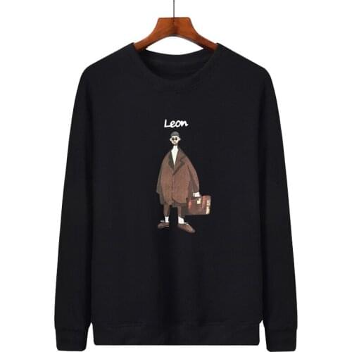 WWKK 2020 NEW Sweatshirt Men LEON Mr. Chicken Print New Hoodie Black Sweatshirts Warm Hip Hop Streetwear Mens
