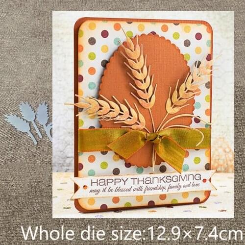 New Design Craft Metal stencil mold Cutting Dies 3pcs Wheat ears decoration scrapbook die cuts Album Paper Card Craft Embossing