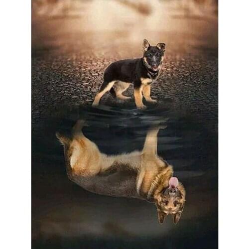 Full Square/round 5D DIY Diamond Painting German Shepherd Crystal Diamond Embroidery Sale Rhinestone Mosaic Kit Decoration