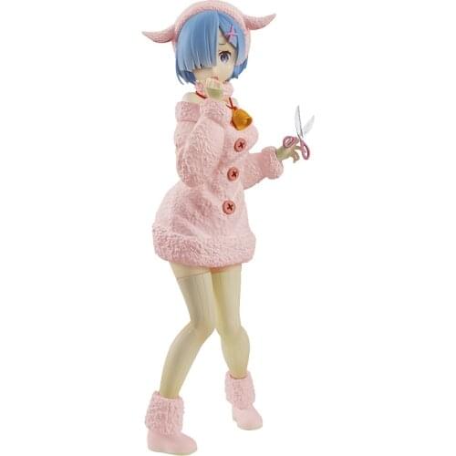 Pre-Sale From Zero Rem Fairy Tale Sheep Costume 21Cm Anime Characters Model Toys Collections Model Toys Desktop Ornaments