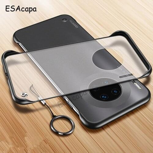 Frameless Translucent matte Phone Case For Huawei Mate 30 Lite X10 9X 9i 9A Play 4T Pro 3 Hard PC Back Cover For Huawei Play 4T