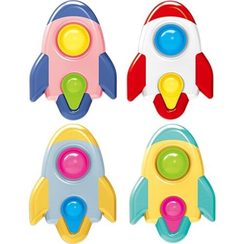 Rocket Simple Dimple Sensory Toys Stress Relief for Kids Autism Special Need Baby Educational Funny Anti-stress Hand Board