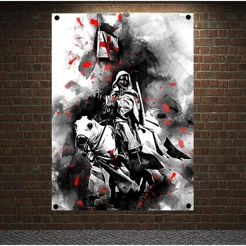 Knights Templar Posters Wall Art Knights Templar Armor Retro PostersCanvas Painting Home Decoration Ornaments Mural Wall Sticker