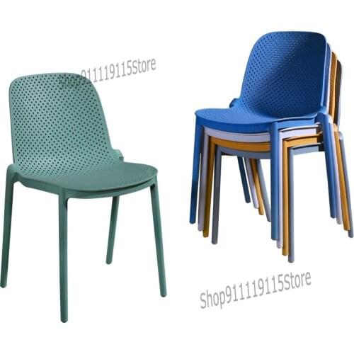 Nordic Plastic Chair Household Adult Simple Back Chair Dining Chair Stool Negotiation Table Chair Net Red Leisure Chair Plastic