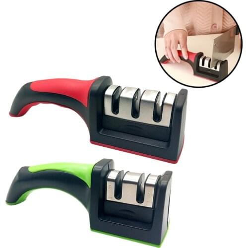 Sharpener Household Quick Sharpener Whetstone Stick Sharpening Kitchen Knife Kitchen Gadget Sharpener 3-Stage Type