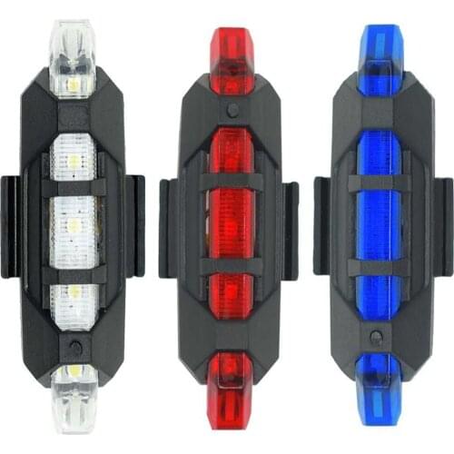 Bicycle Rear Tail Light LED USB Rechargeable Mountain Bike Cycling Lights Safety Warning Lamp Bike Accessories