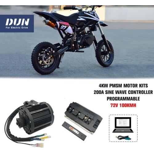 100KMH QS 138 90H Mid Drive Engine Belt Type with EM200S Sine Wave Controller Programmable Kits for Electric Scooter