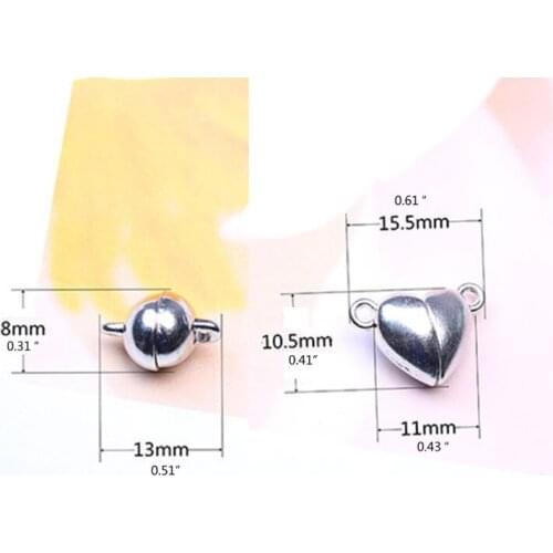 20 Pcs Necklace Magnetic Clasps Light Handy Pendants Embellishment Art Craft Supplies Handmade DIY Jewelry Accessories