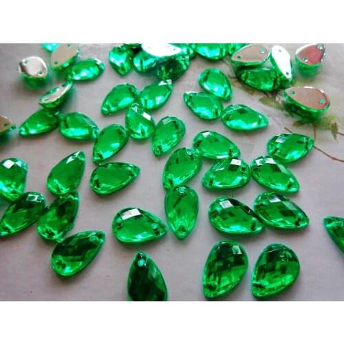 Drop shape flatback 8*13mm rhinestones Sew on crystal gem stones Acryl crystal strass diamond hand sewing beads 300pcs
