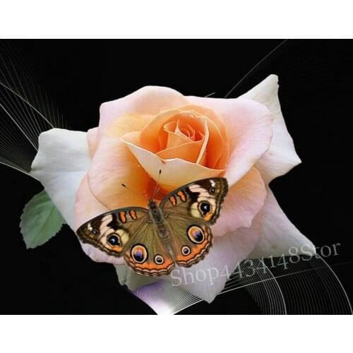 5d diy diamond painting flower butterfly icon full square rhinestone needlework diamond embroidery home decor mosaic