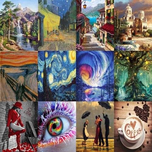 Diamonds painting 5d Diy Full of round diamond home embroidery Decoration Art Portrait Starry sky Scenery Multi-element