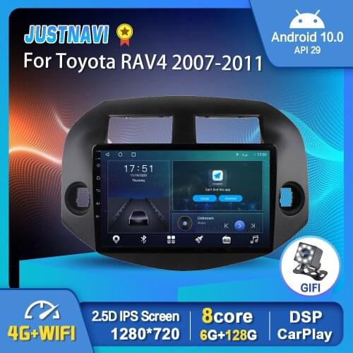 1280*720P Android 10.0 DSP Car Radio Multimedia Player For Toyota RAV4 2007-2011 Video Navigation GPS 6G 128G WIFI Stereo No DVD