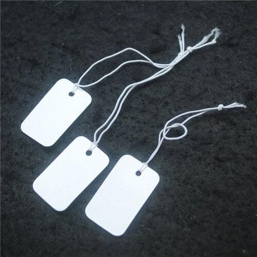 1000pcs wholesale white price tags paper label jewelry packing and display items size 25x15mm