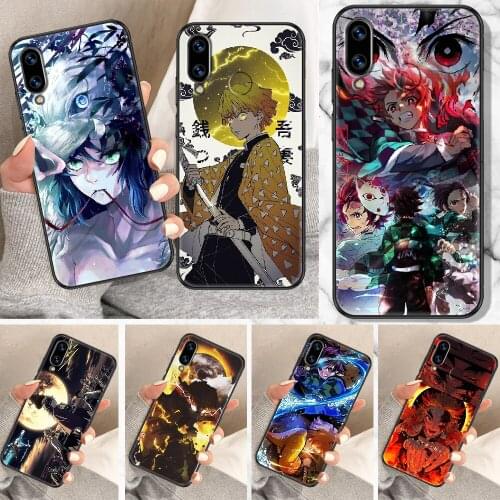 Demon Slayer Anime Phone Case For Huawei Honor 6A 7A 7C 8A 8X 8 9 9X 10 10i 20 Lite Pro black soft back trend bumper 3D