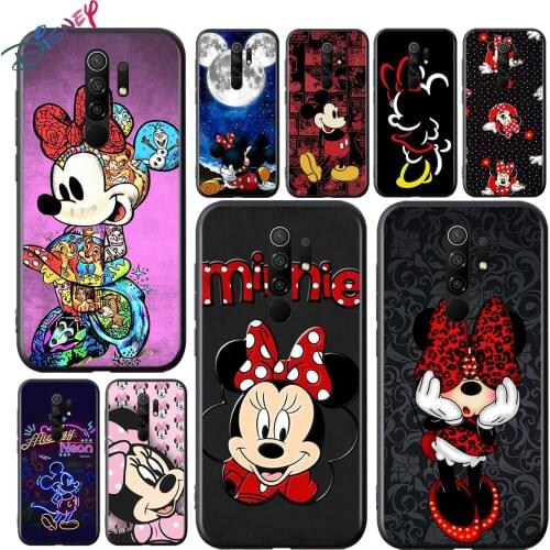 Disney Mickey Mouse Cartoon for Redmi 9 9A 9C 9T 9i 8A 8 7A 7 6A 6 5 5A 4X S2 Y3 Y2 Prime Pro Plus Black Phone Case