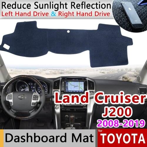 For Toyota Land Cruiser 200 J200 2008~2019 Anti-Slip Mat Dashboard Cover Pad Sunshade Dashmat Carpet Accessories 2010 2013 2018