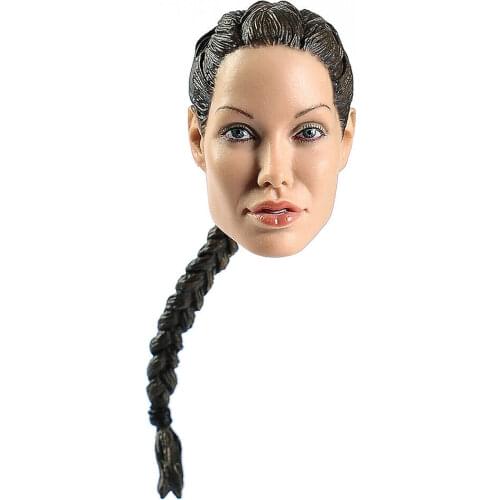 1/6 Scale Angelina Jolie with Braid Head Sculpt Carved for 12'' Female PH TBL Action Figure Body Model In Stock