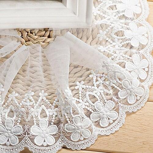 2020high quality cotton lace fabric floral lace trim sewing accessories bridal dressmaking crafts curtain diy supplies for decor