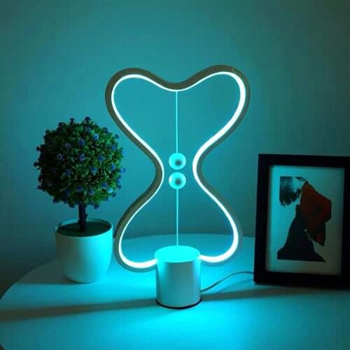 Creative Design Balance Lamp Magnetic Bedside Table Lamp for Home Decoration Led Desk Bedroom Home Decor RGB Bedside Lamp
