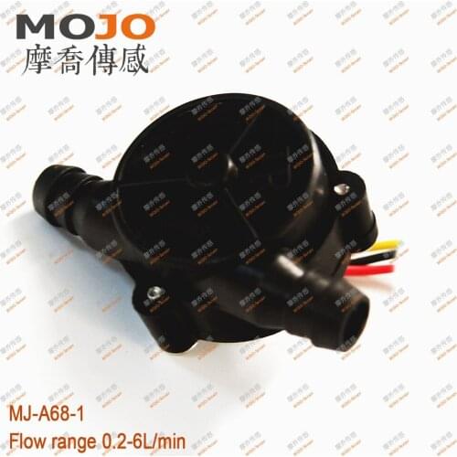 MJ-A68-1 Black Flow Level Meter Diameter:8mm 0.2-6L/min Flow Sensor (5pcs/lot)